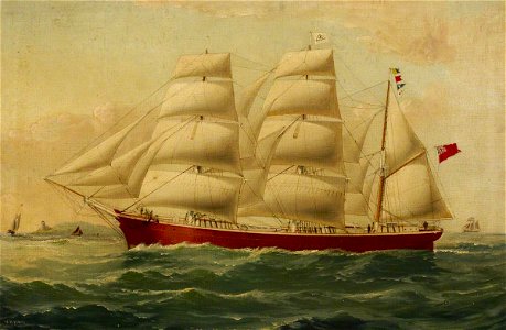 William Horde Yorke (1847-1921) - The Barque 'Mary Mark' - BHC3480 - Royal Museums Greenwich. Free illustration for personal and commercial use.