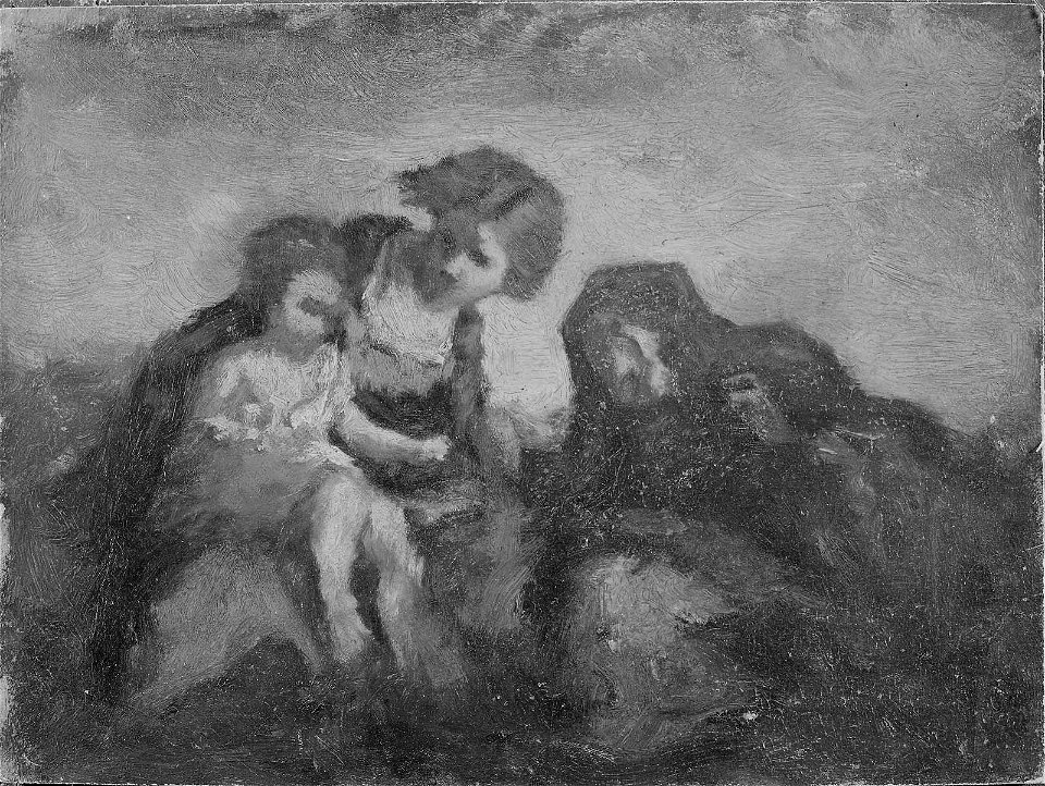 William Morris Hunt - Study for The Fortune Teller - 64.609 - Museum of Fine Arts