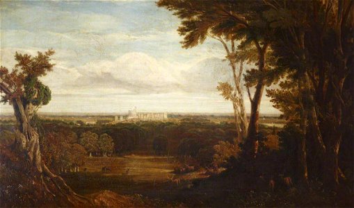 William Linton (1791-1876) - Windsor Castle from the Road to Virginia Water - 515662 - National Trust