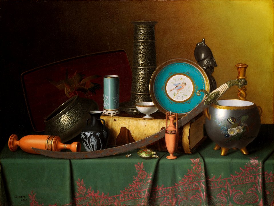 William Michael Harnett - Still Life with Bric-a-Brac - 1942.220 - Fogg Museum