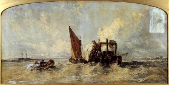 William James Müller (1812-1845) - Dredging on the Medway - N01474 - National Gallery