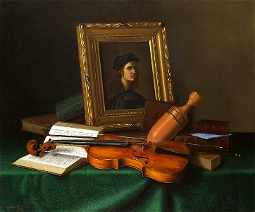 William Michael Harnett - Still Life with Portrait by Raphael - 2019-403 - Princeton University Art Museum