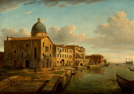 William Marlow (1740-1813) - View of San Nicolò di Castello, Venice - 266900 - National Trust