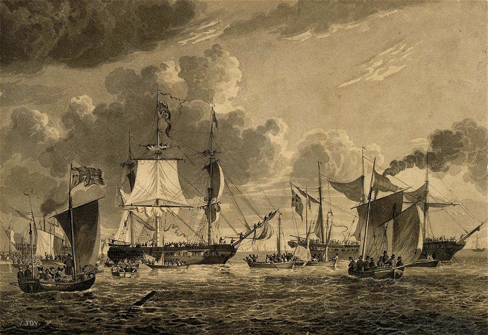 William Joy - H.M. George IV passing Yarmouth on his return from Edinburgh, 1822
