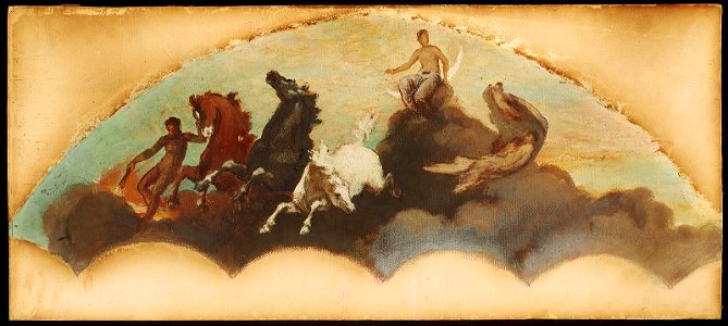 William Morris Hunt - Sketch for the State Capitol at Albany (Flight of Night) - 2000.1222 - Museum of Fine Arts