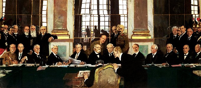 William Orpen - The Signing of Peace in the Hall of Mirrors - Detail 5