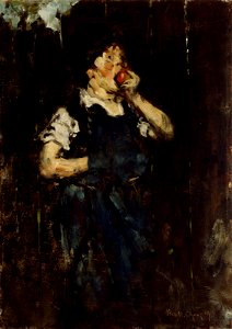 William Merritt Chase - The Apprentice (Boy with Apple) - 84.444 - Museum of Fine Arts