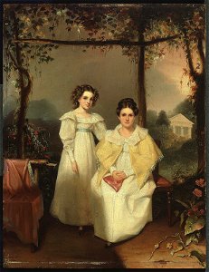 William James Hubard - Margaret Oliver Colt and Mary Devereux Colt in the Gardens at Green Mount, Baltimore - 2003.348 - Museum of Fine Arts