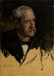 William Pape - Ohne Titel (Portraitstudie Hermann Munk). Studie zu dem verschollenen Gemälde Letzte Sitzung der Preußischen Akademie der Wissenschaften im alten Haus - BG-M 12035-12 - Berlinische Galerie