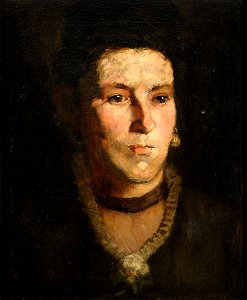 William Merritt Chase (attr) Portrait of a lady