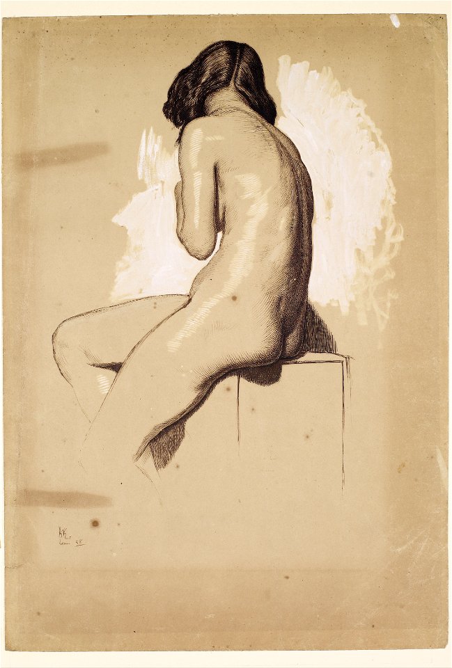 William Holman Hunt - Female Nude - Study from behind - Google Art Project