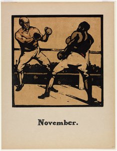 William Nicholson (British, 1872-1949) - An Almanac of Twelve Sports, Boxing - 2012.281 - Cleveland Museum of Art