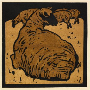 William Nicholson (British, 1872-1949) - The Square Book of Animals, The Simple Sheep - 2010.640 - Cleveland Museum of Art