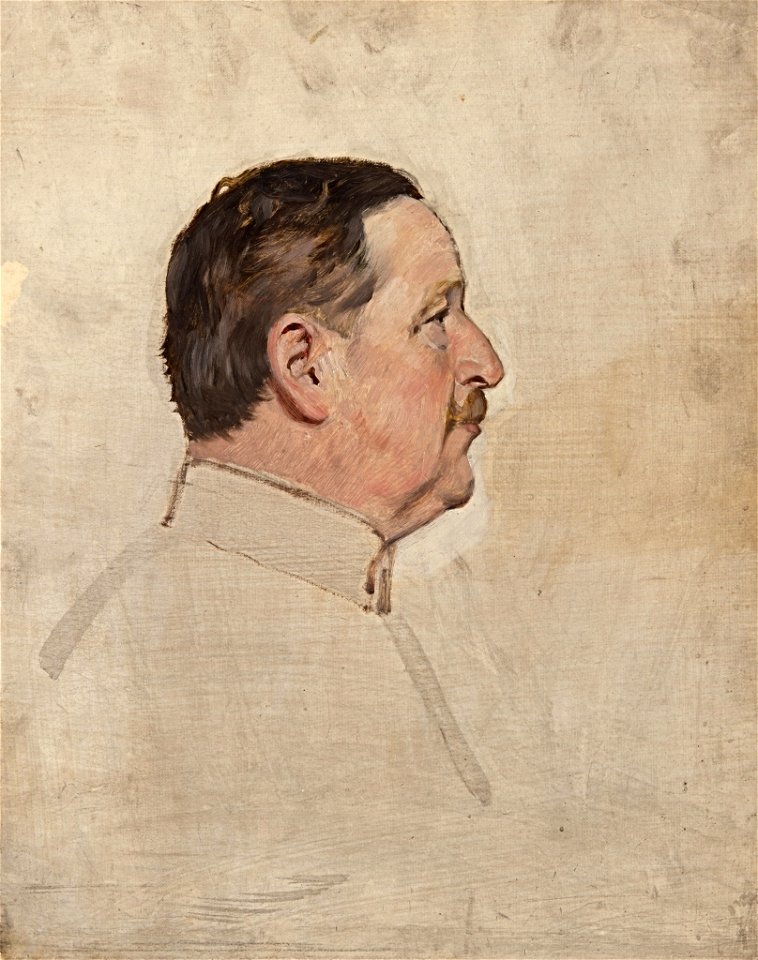 William Pape - Ohne Titel (Portraitstudie Freiherr von Manteuffel) - BG-M 12026-12 - Berlinische Galerie