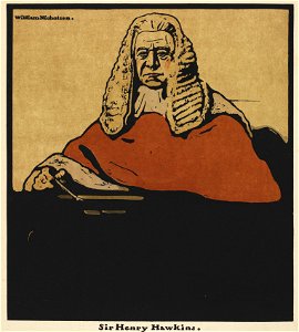 William Nicholson (British, 1872-1949) - Twelve Portraits, Sir Henry Hawkins - 2010.636 - Cleveland Museum of Art