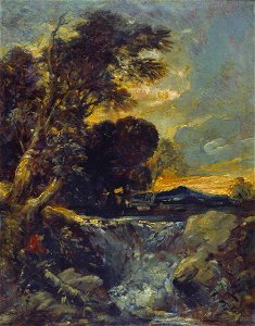 William James Müller (1812-1845) - Waterfall with Fisherman - T00044 - Tate
