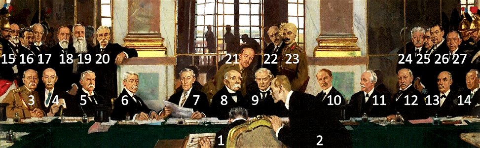 William Orpen - The Signing of Peace in the Hall of Mirrors - Detail
