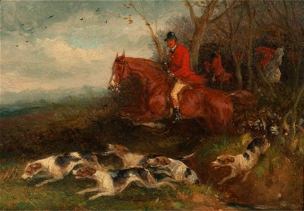 William J. Shayer - Foxhunting- Breaking Cover - Google Art Project. Free illustration for personal and commercial use.