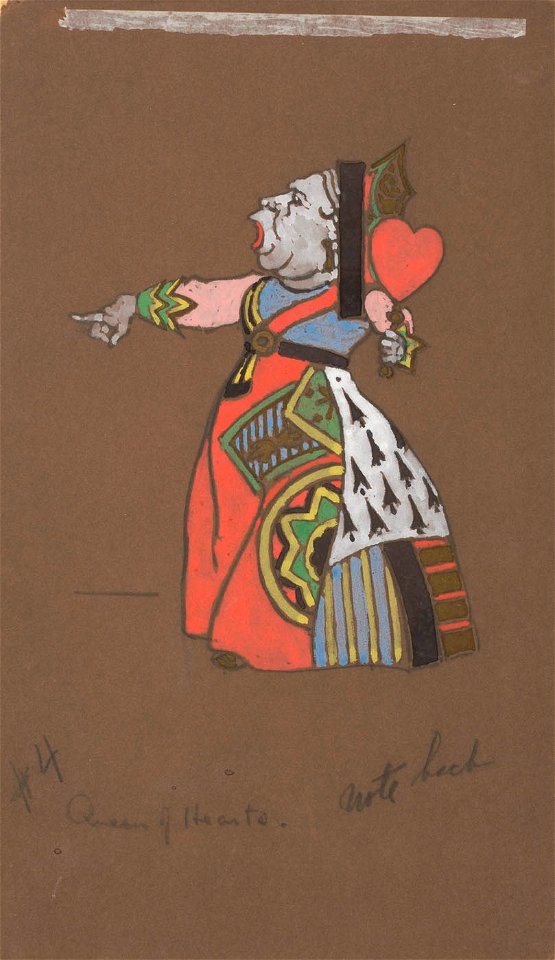 William Penhallow Henderson - Queen of Hearts (costume design for Alice-in-Wonderland) - 1982.1.16 - Smithsonian American Art Museum