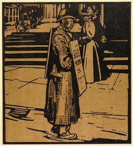 William Nicholson (British, 1872-1949) - London Types, Sandwich Man - 2010.620 - Cleveland Museum of Art