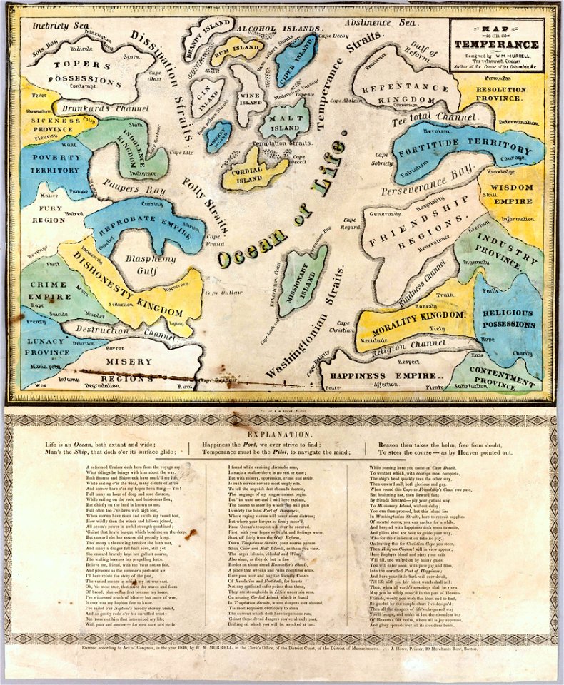William Meacham Murrell, Map on Temperance, 1846 Cornell CUL PJM 1052 01