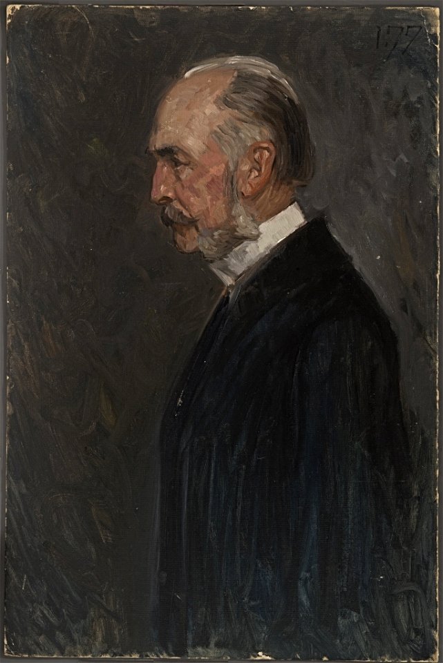 William Pape - Ohne Titel (Portraitstudie eines unbekannten Herrn mit Backenbart) - BG-M 12023^12 - Berlinische Galerie
