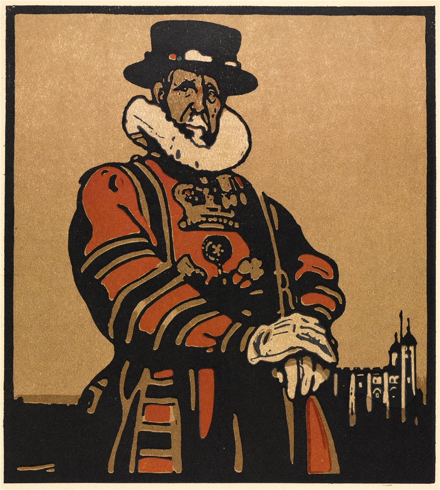 William Nicholson (British, 1872-1949) - London Types, Beefeater - 2010.616 - Cleveland Museum of Art