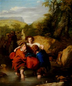 William Mulready (1786-1863) - Crossing the Ford - 221369 - National Trust
