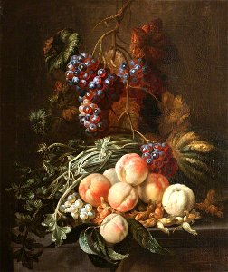 William Jones (active 1764-1782) (attributed to) - Still Life with Peaches - 1151325 - National Trust
