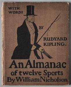 William Nicholson (British, 1872-1949), William Heinemann - An Almanac of Twelve Sports- Cover - 2005.228 - Cleveland Museum of Art
