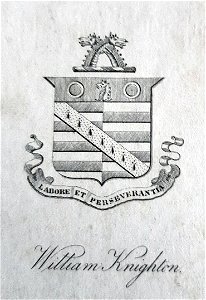 William Knighton armorial bookplate