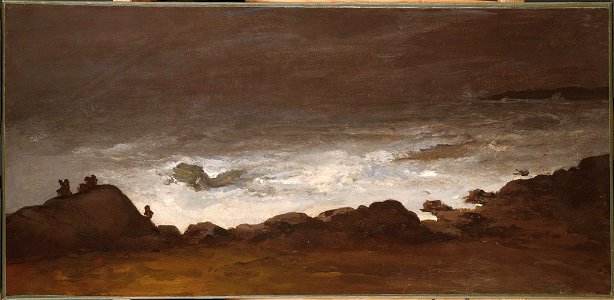 William Morris Hunt - Seascape - 1956.37 - Fogg Museum. Free illustration for personal and commercial use.