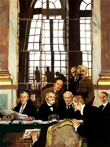 William Orpen - The Signing of Peace in the Hall of Mirrors - Detail 2