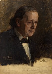 William Pape - Ohne Titel (Portraitstudie Johannes Vahlen). Studie zu dem verschollenen Gemälde Letzte Sitzung der Preußischen Akademie der Wissenschaften im alten Haus - BG-M 12036-12 - Berlinische Galerie