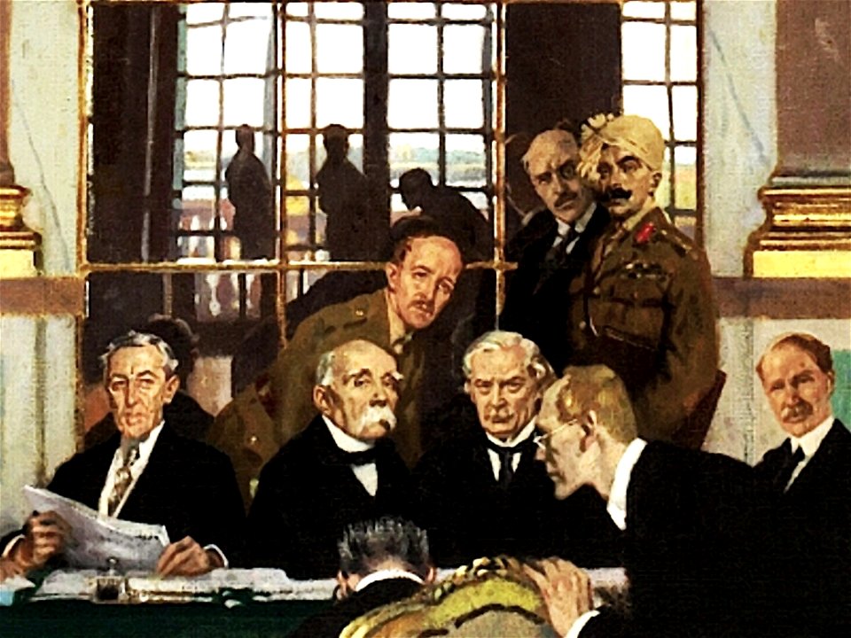 William Orpen - The Signing of Peace in the Hall of Mirrors - Detail 4