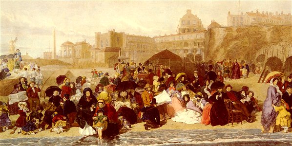William Powell Frith Life At The Seaside, Ramsgate Sands. Free illustration for personal and commercial use.