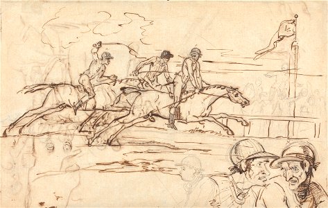William Lock Ii - Three Racehorses Approaching the Winning Post - Google Art Project