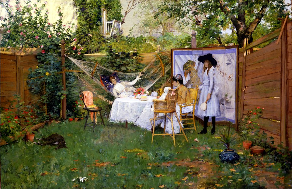 William Merritt Chase - Open Air Breakfast - Google Art Project
