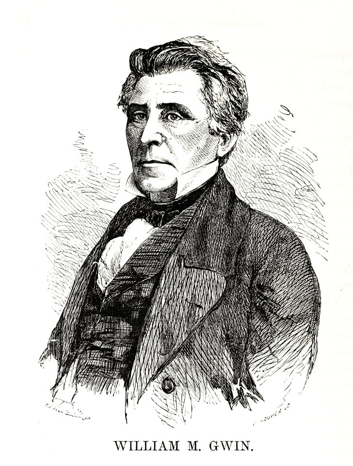 William M. Gwin engraving