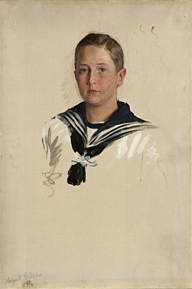 William Pape - Portraitstudie August Wilhelm Prinz von Preußen. Studie zu dem Gemälde Konfirmation des Kronprinzen Wilhelm und des Prinzen Heinrich - BG-M 4705-91 - Berlinische Galerie