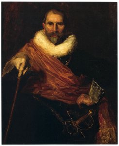 William Merrit Chase - self portrait dressed as Johan Claesz Loo by Frans Hals. Free illustration for personal and commercial use.