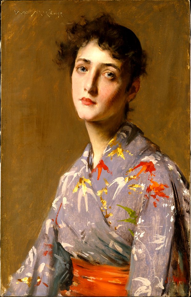 William Merritt Chase - Girl in a Japanese Costume - Google Art Project
