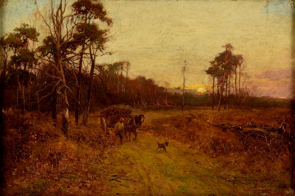 William Manners Brushwood collector with a horse-drawn cart