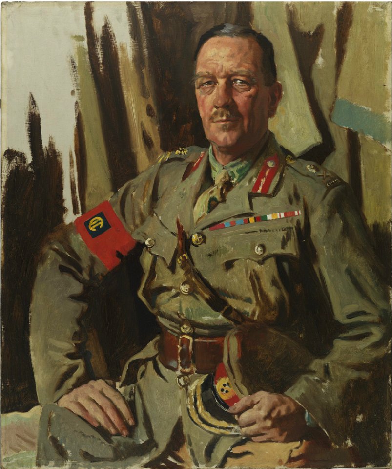 William Orpen-Major-General Henry Edward Burstall (CWM 19710261-0542)
