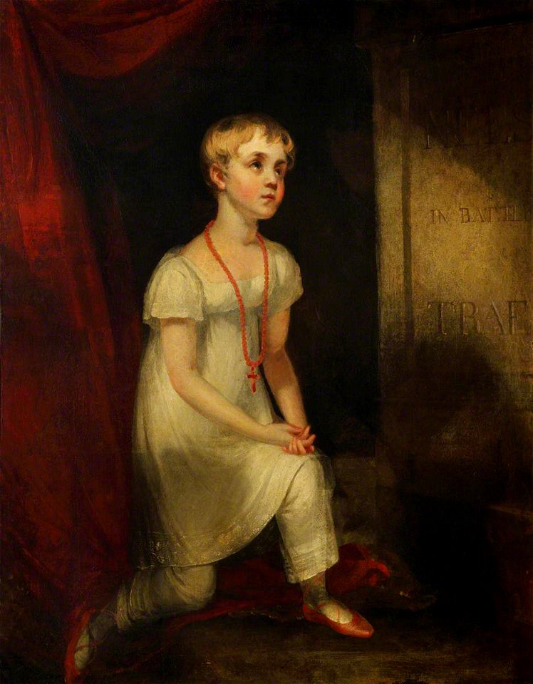 William Owen (1769-1825) - Horatia Nelson Kneeling before her Father's Tomb - BHC2885 - Royal Museums Greenwich