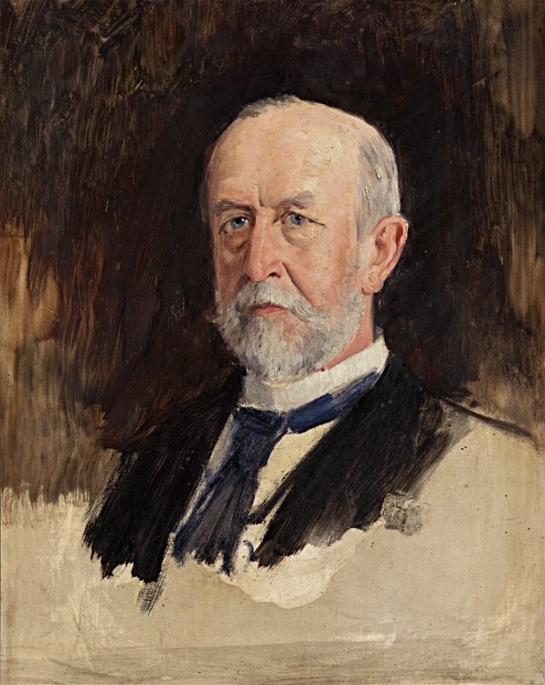 William Pape - Portraitstudie Wilhelm von Wedell-Piesdorf, Minister des königlichen Hauses - BG-M 6521-92 - Berlinische Galerie