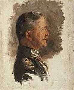 William Pape - Ohne Titel (Portraitstudie Freiherr von Huene-Hoiningen, General der Infanterie, Gouverneur von Antwerpen) - BG-M 12028-12 - Berlinische Galerie