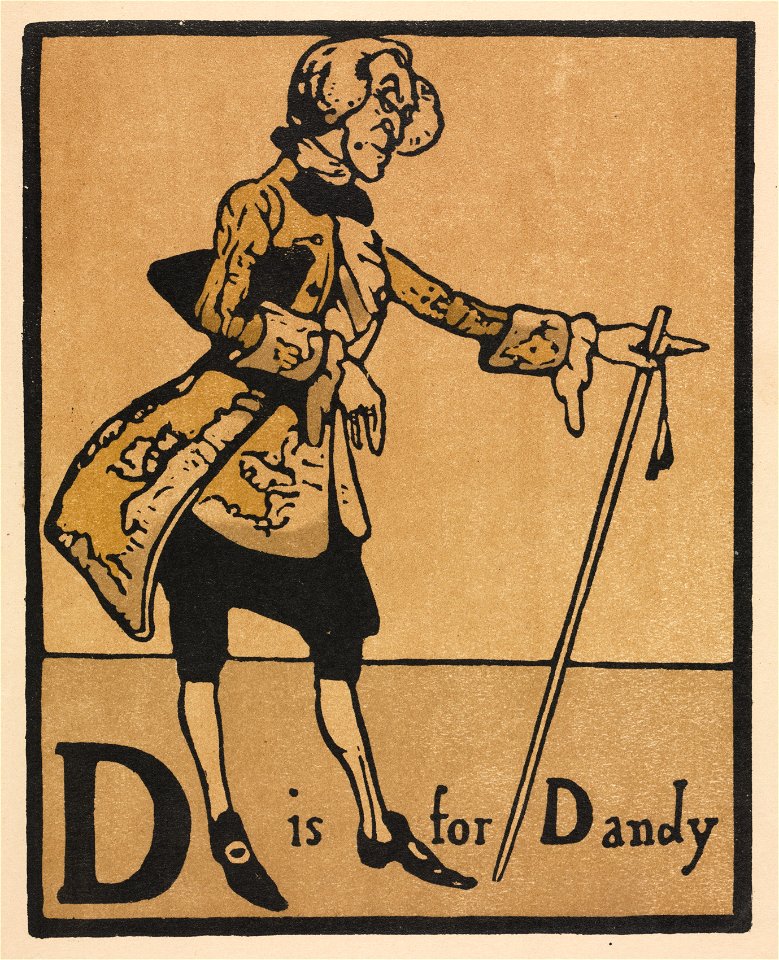 William Nicholson (British, 1872-1949) - An Alphabet, D is for Dandy - 2010.629 - Cleveland Museum of Art