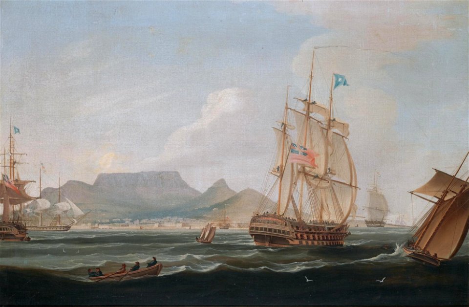 William John Huggins - The East Indiamen ‚Lowther Castle‘, off Table Bay, Cape Town