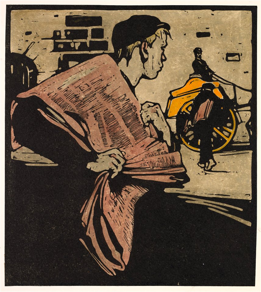 William Nicholson (British, 1872-1949) - London Types, News-boy - 2013.87.10 - Cleveland Museum of Art